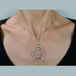 Art Deco Diamond Platinum Necklace