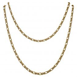 Gold Vintage Cartier Necklace Figaro Link Chain