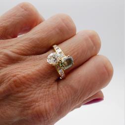 Cartier Ring 18k Gold Chameleon Diamond Bypass Cocktail Ring