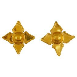 Jean Mahie 22k Gold Earrings Starry