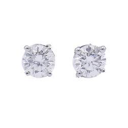 Tiffany & Co. Diamond Stud Earrings Platinum Estate Jewelry