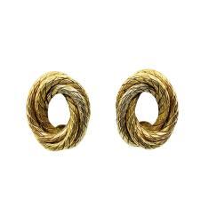 Carlo Weingrill Gold Swirl Earrings