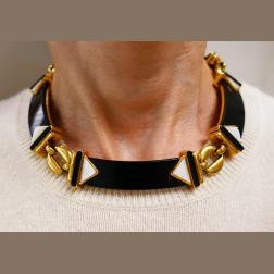 Vintage Cartier Necklace 18k Gold Onyx Estate Jewelry