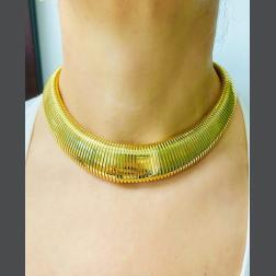 Vintage 14k Gold Tubogas Necklace