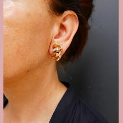 Vintage Pomellato Earrings 18k Gold Diamond Estate Jewelry