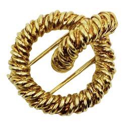 Hermès 18k Gold Knot Vintage Brooch