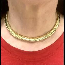 Retro 14k Gold Forstner Tubogas Necklace