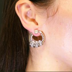 Boucheron Door Knocker Earrings Diamond Platinum French